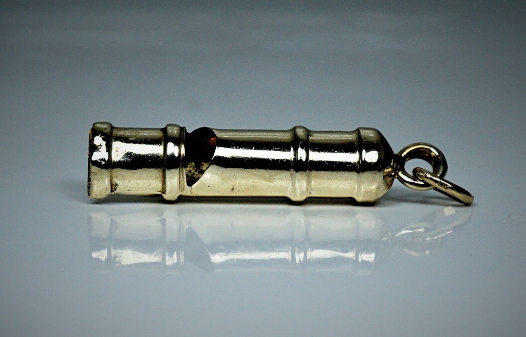 Vintage Victorian 9 Carat Gold Whistle Charm Pendant Etsy