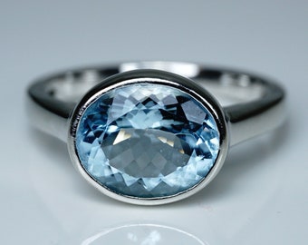 SOLD LAYAWAY -  Reserved for Linda - Vintage IGI Certified Platinum Aquamarine Ring