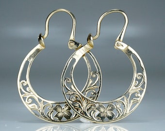 Vintage 1950s 14 Carat Gold Earrings