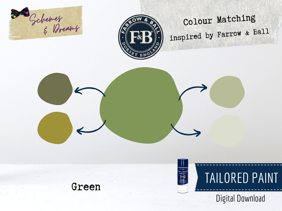 Digital Colour Guide Farrow & Ball Colour Matching Touk Etsy