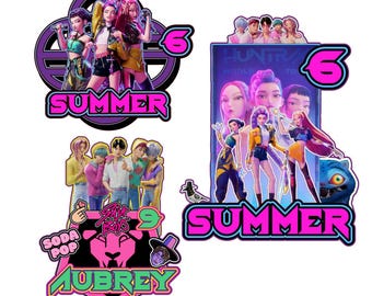 K-Pop Demon Hunter Cake Toppers