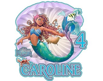 La Sirenetta 2023 Cake Topper di compleanno (versione animata)