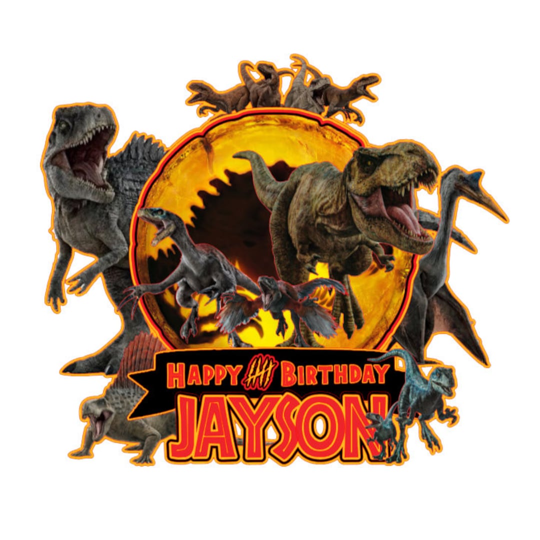 Jurassic World Dominion Cake Topper Etsy