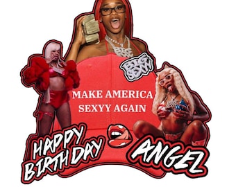 Sexyy Red Birthday Cake Topper