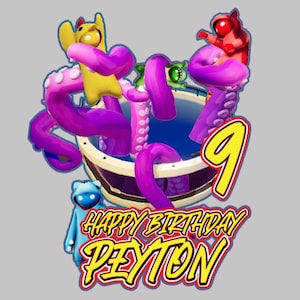 Gang Beast Cake Topper
