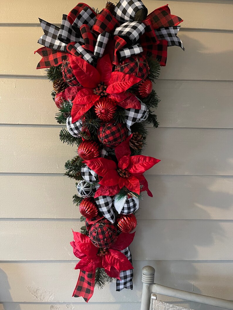 offers cheap online Christmas wreath Tear Drop Swag