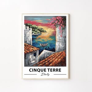 Cinque Terre Italy Poster, Coastal Village Wall Art, Italian Culture Decor Print, Italy Travel Poster, Italy Home Decor Poster, Cinque Terre