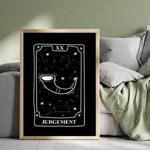 The Judgement Tarot Card Wall Art, Awakening & Redemption Print, Minimalist Tarot Poster, Spiritual Decor, Gift for Tarot Lovers