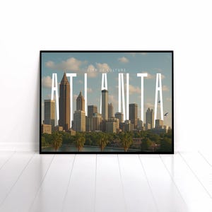 Atlanta Wall Art Print, Atlanta Skyline Poster, United States Print, Atlanta  Travel Gift, Travel Poster, USA Print, Atlanta Horizontal Art