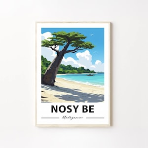 Nosy Be Madagascar Travel Print, Nosy Be Wall Decor, Madagascar Poster, Nosy Be Travel Prints, Madagascar Art Print, Nosy Be Madagascar Art