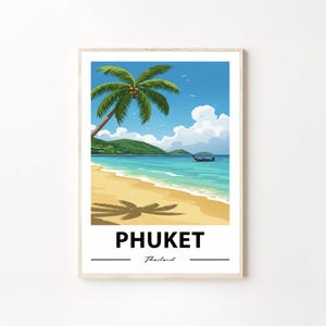 Phuket Thailand Travel Print, Phuket Wall Decor, Thailand Poster, Phuket Travel Prints, Thailand Art Print, Phuket Illustration,Thailand Art