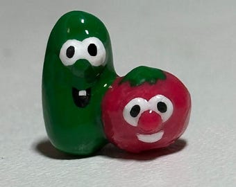 Bob and Larry Figurine/Fishhook Earrings/Clip-On Earrings/Necklace/Keychain/Ornament
