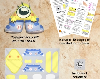 Fabric & Instructions for Baby Bill Cipher Plush