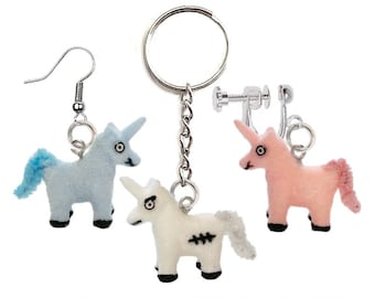 Charlie The Unicorn Earrings/Keychain/Clip-On Earrings