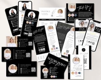 Notary Bundle, Notary Branding Bundle, Notary Flyer Templates, Notary Canva Templates, Notary Marketing Templates, Loan Signing Agent
