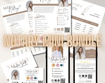 Notary Bundle, Notary Branding Bundle, Notary Flyer Templates, Notary Canva Templates, Notary Marketing Templates, Loan Signing Agent