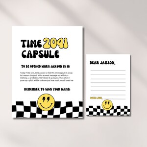 One Happy Dude Birthday Time Capsule, Retro One Happy Dude, One Rad Dude, Editable Digital Template, Instant Download