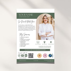 DIY Flyer Template, Canva Template For Notary Signing Agents, Marketing for Notary Public