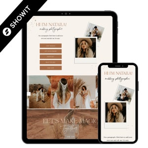 Showit Instagram Links template, Showit Website Template, Instagram Links Template, Showit Website Design, Showit