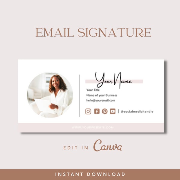 Email Signature Template | Email Marketing | Small Business Branding | Notary Marketing | Email Template | Real Estate Marketing