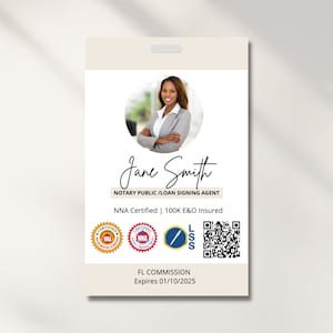 Notary ID Badge Template