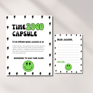 One Happy Dude Birthday Time Capsule, Retro One Happy Dude, One Rad Dude, Editable Digital Template, Instant Download