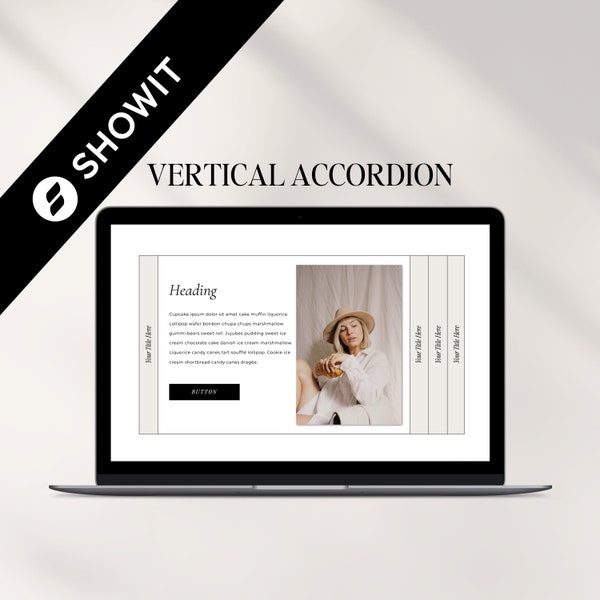 Accordion Showit Template, Showit Website Template, FAQ Add-On Canvas, Showit Template for Photographer, FAQ Add-On, Drop-Down