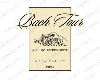 Parker Knoll Hallie Parker Bach Tour Logo, The Parent Trap ,Vineyard Bach Logo,Custom Bach Logo,Napa Valley,Editable Canva Template