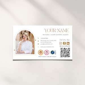 Notary Business Card Template