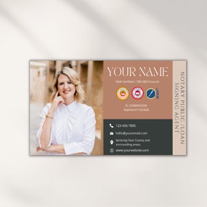 Notary Business Card Template
