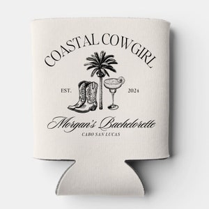 Coastal Cowgirl Bachelorette Logo Last Toast On The Coast Beach Bachelorette Shirt Design Coastal Cowgirl Girls Club Editable Canva Template