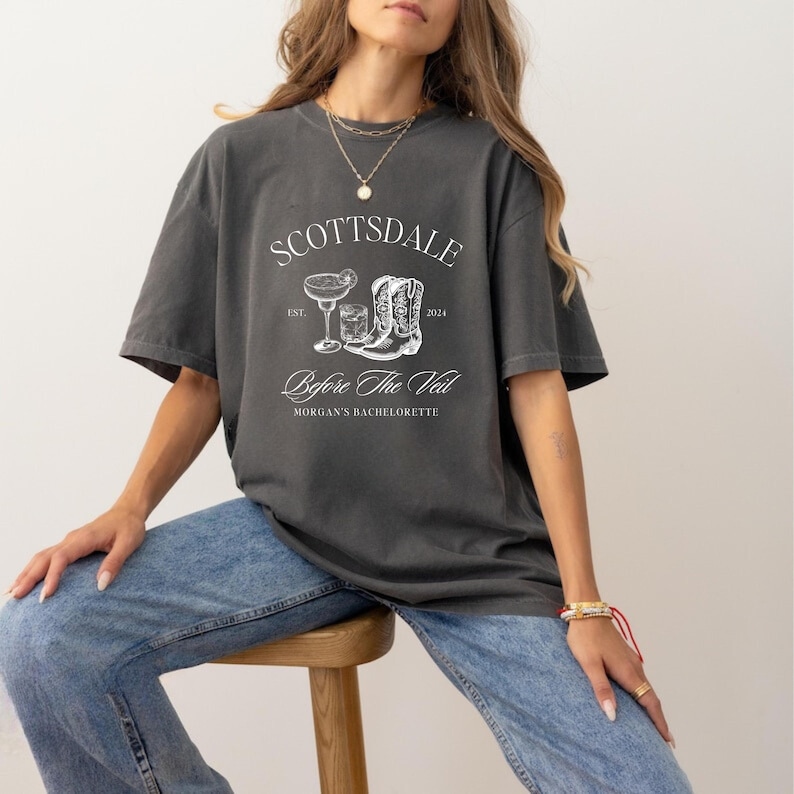 Cowgirl Bachelorette Logo Scottsdale Bachelorette Shirt Design Western Bach Template PNG Cowgirl Social Club Editable Canva Template Design