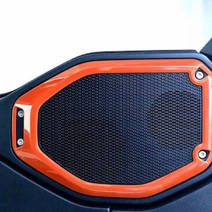 Custom Painted Top Roof Speaker Audio Surround Cover Trim Accessories For Jeep Wrangler JL & JT Orange