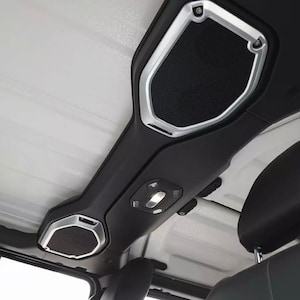 Custom Painted Top Roof Speaker Audio Surround Cover Trim Accessories For Jeep Wrangler JL & JT Silver