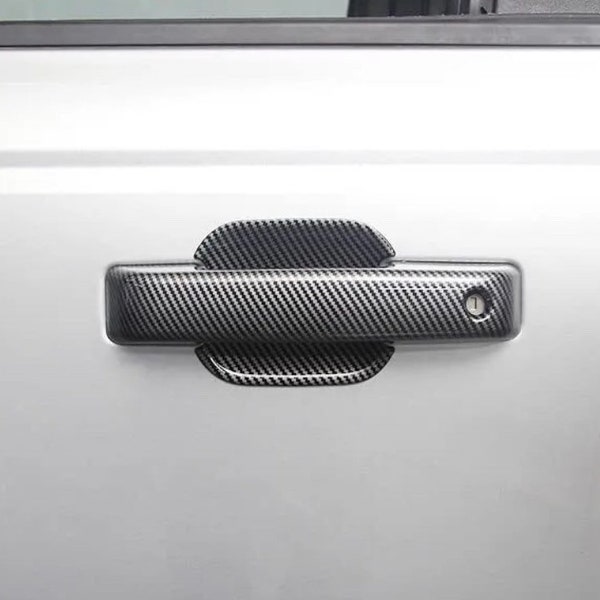 Custom Hydrodipped Ford Bronco Carbon Fiber Exterior Door Handle Cover Molding Trim For Ford Bronco 21-23