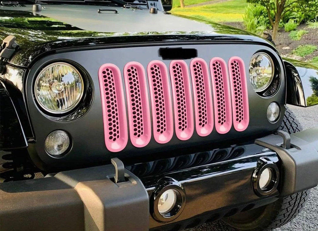 Custom Painted Grille Inserts Clips Mesh Insert for 07-18 Jeep Wrangler JK JKU Pink - Etsy