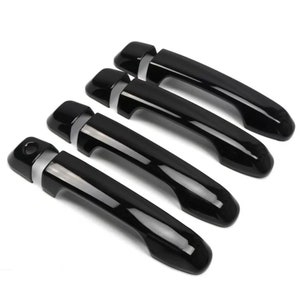 Hand Painted Black Exterior Side Door Handle Cover 8pcs For Toyota 4Runner 2010-2022