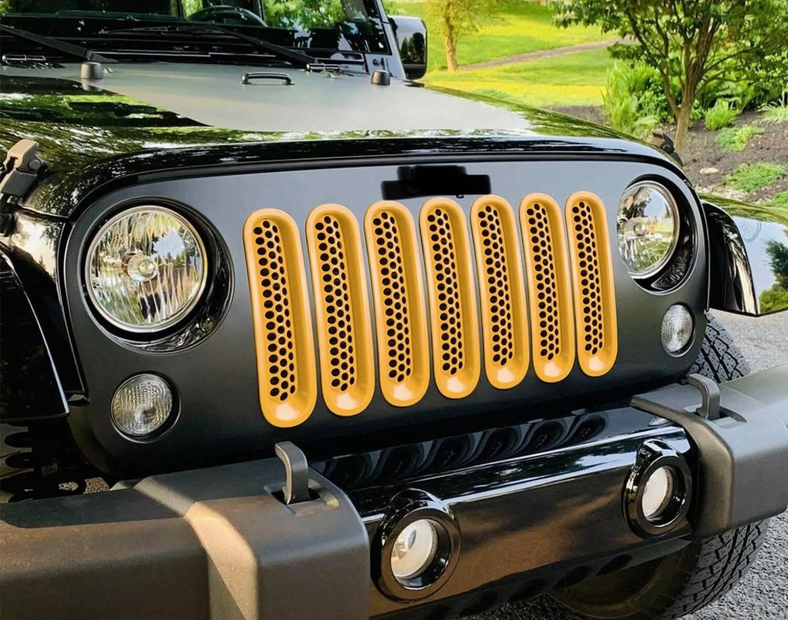 Top 48+ imagen jeep wrangler grille inserts Abzlocal.mx