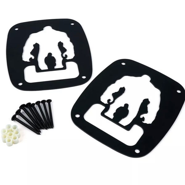 Custom Laser Cut Steel HULK Tail Light Cover Guard for 1987-2006 Jeep Wrangler TJ YJ