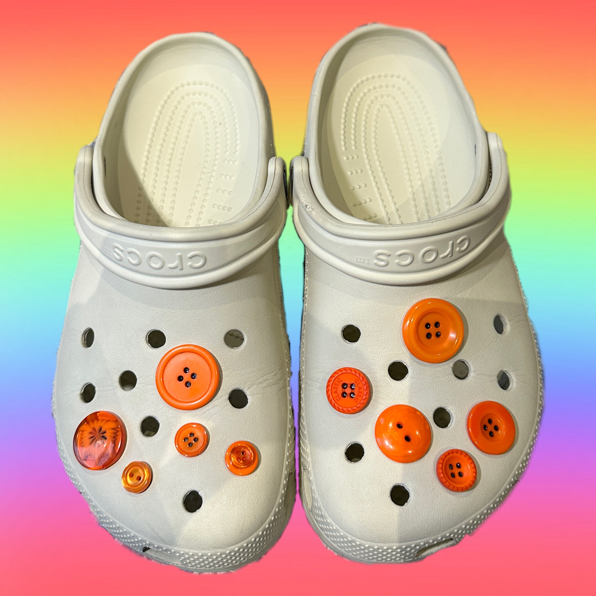 Clearancecroc Charm Rainbow Buttons Unique Jibbitz, Croc Jibbitz Set of