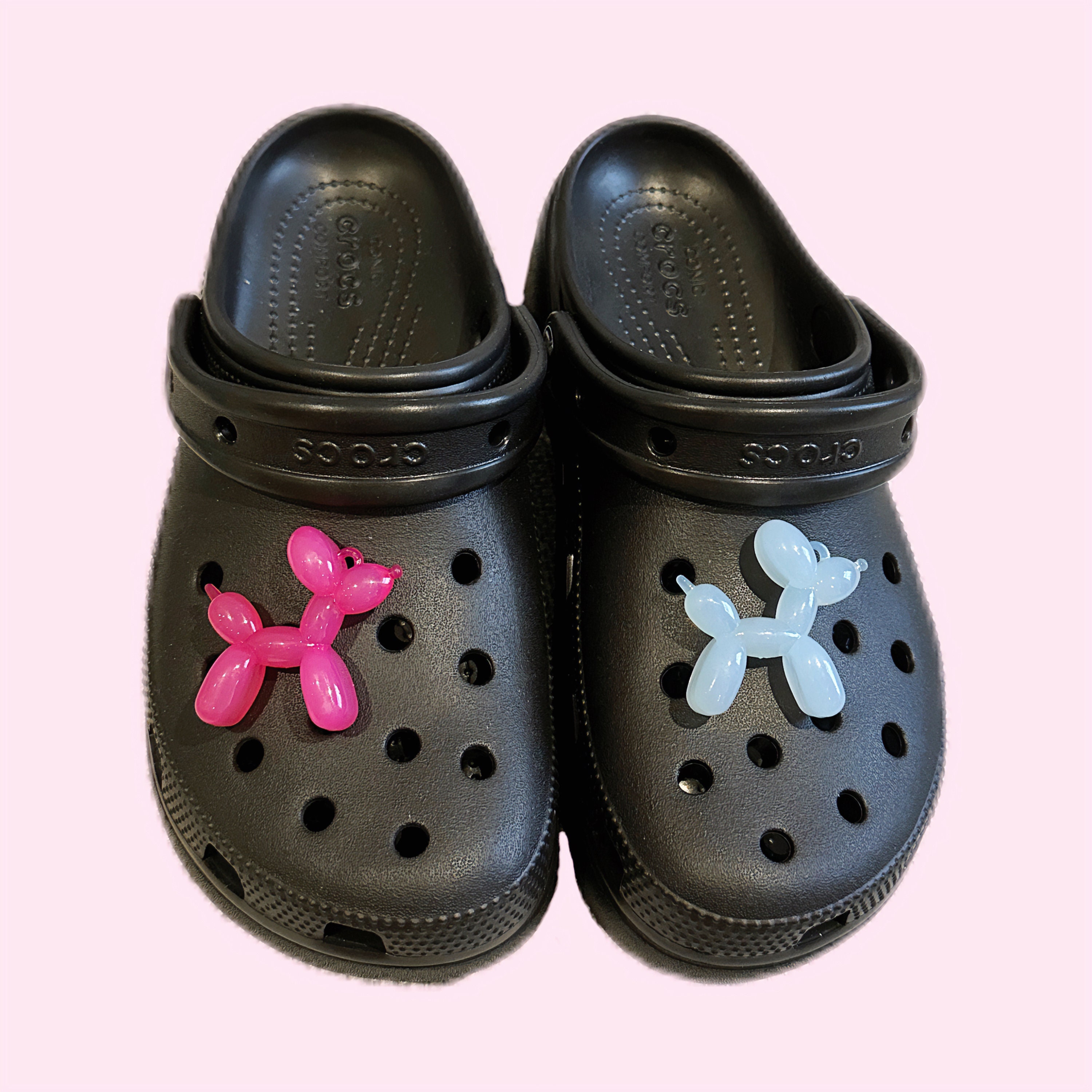 Pink Designer Electro Crocs With Designer Charms – PinkIce Novelty
