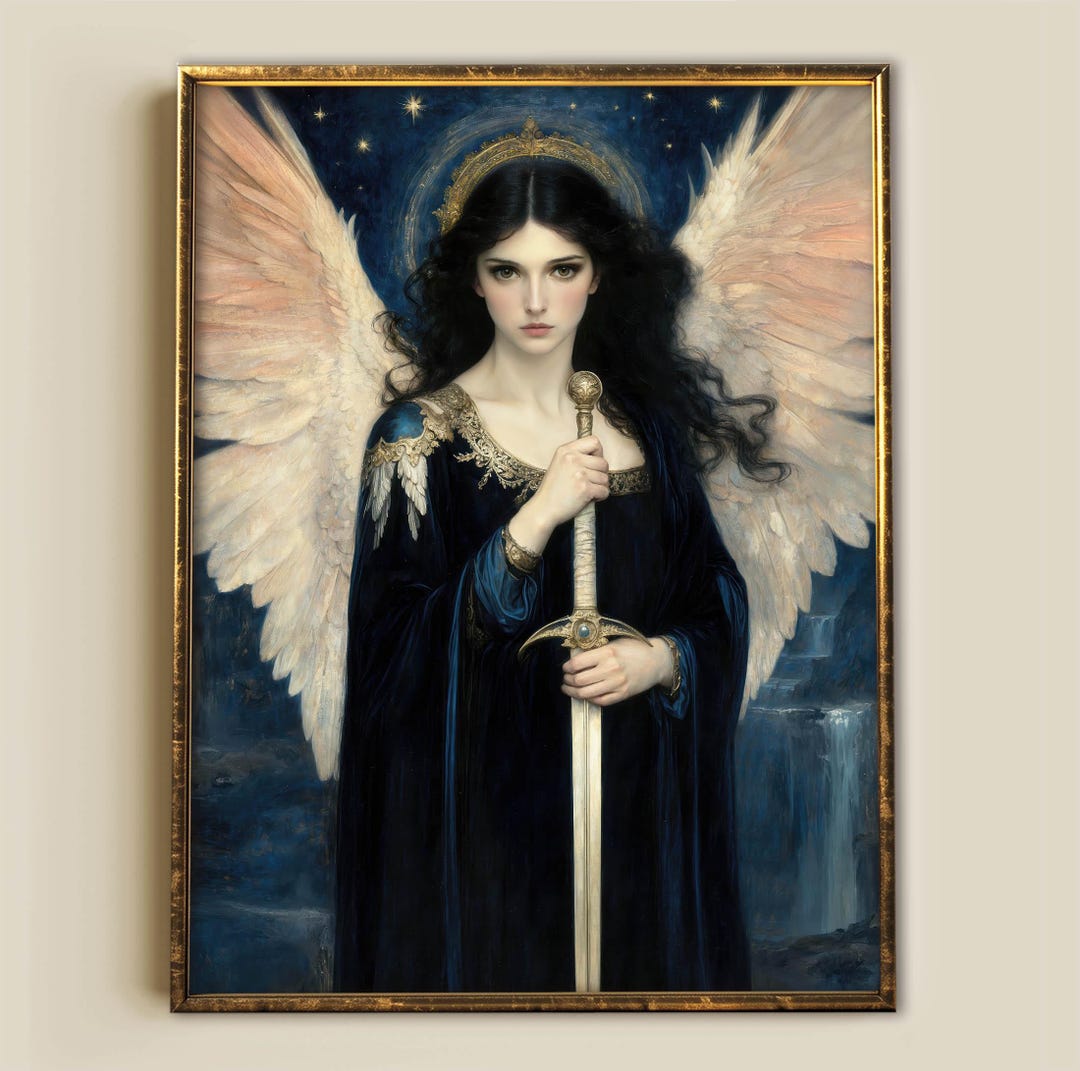 Nemesis Print, Goddess of Retribution, Gothic Celestial Art, Giclee ...