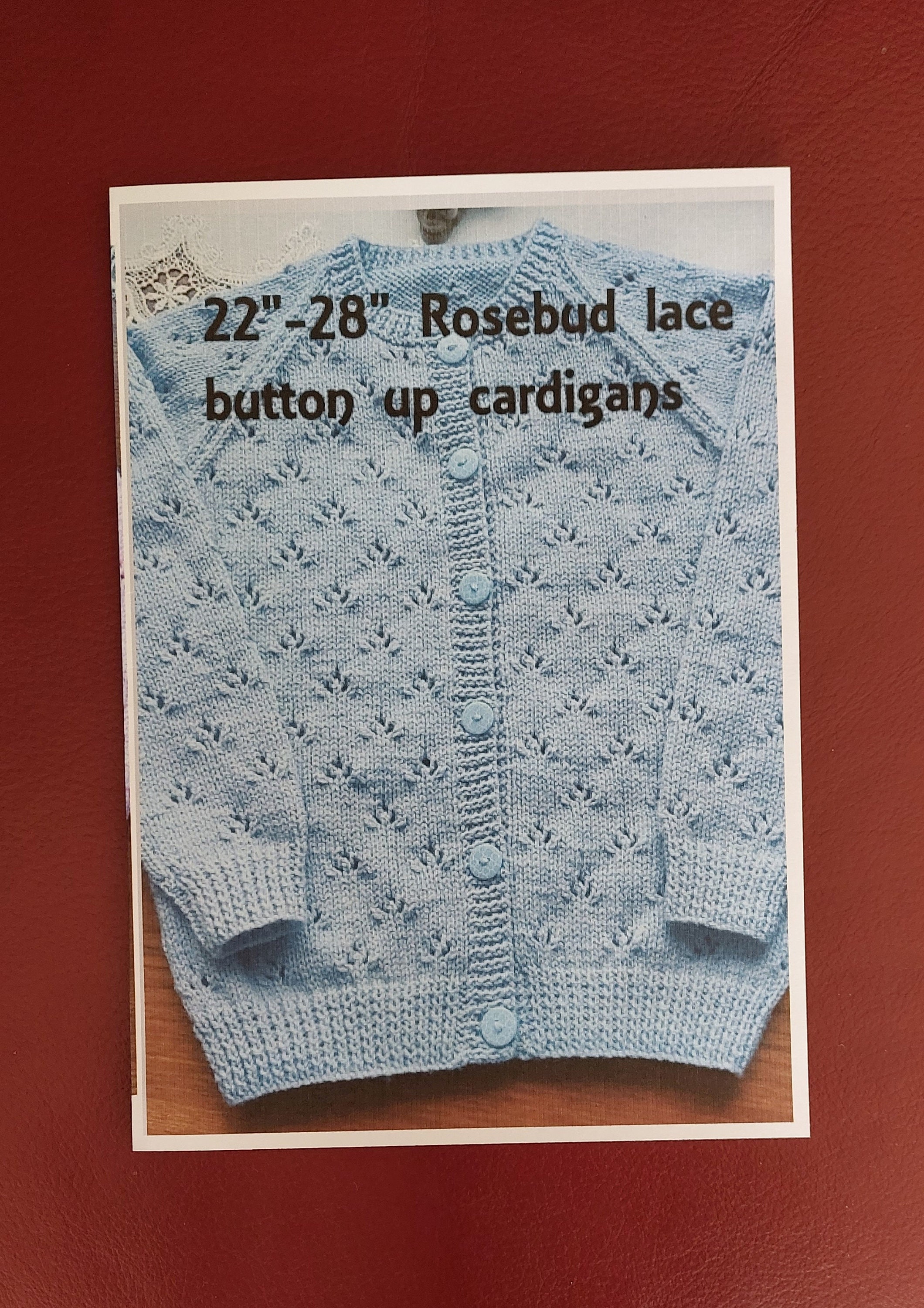 Knitting Pattern 22 to 28 DK Rosebud Lace Cardigans - Etsy