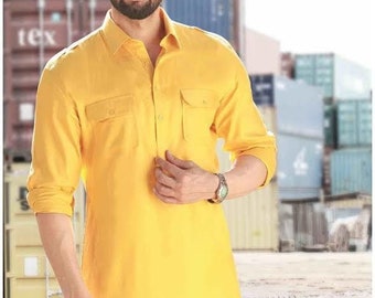 Yellow Kurta - Etsy