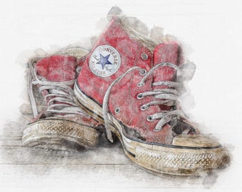Vintage 80s 90s CONVERSE Made in Usa T-shirt / Converse All