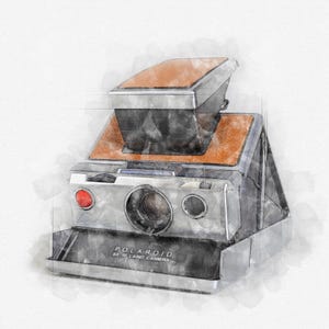 Polaroid SX-70 Land Camera | Photo Digital Download | Wall Art | Photo Sketch