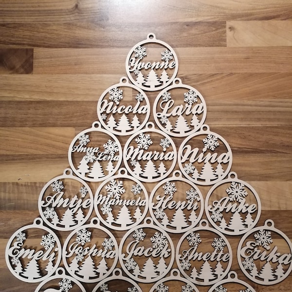 Weihnachtskugeln Weihnachten Christbaumschmuck Tannenbaum Kugel Mit Namen personalisiert.