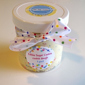 Edible Sugar Cookie Dough, eggless cookie dough, sugar cookie, birthday gift, Mother&#39;s Day, birthday party, Gift for Mom, Teacher Gift