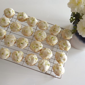 Lime Sugar Cookies with Lime Glaze, Soft and Chewy, 2 dozen, free shipping, College care package, potluck, housewarming, birthday gift
