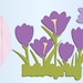 Crocus Svg Bouquet Template Crocus Laser Cut Spring Sign Flower Svg ...